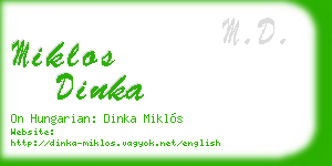 miklos dinka business card